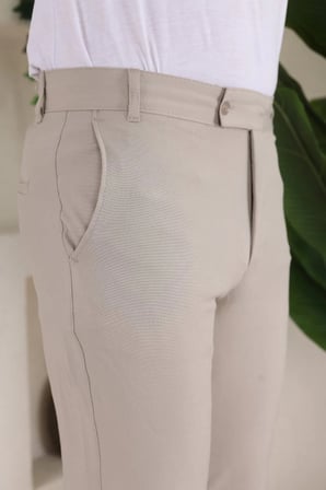 Erkek Slim Fit Dilli Kumaş Pantolon
