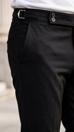 Erkek Toka Detaylı Oldmoney Kumaş Pantolon