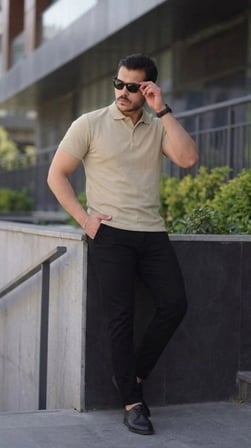 Erkek Kısa Kollu Yakalı Tişört