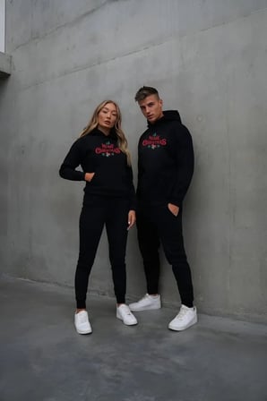Yılbaşı Merry Christmas Baskılı Oversize Kapüşonlu Sweatshirt Hoodie - Siyah