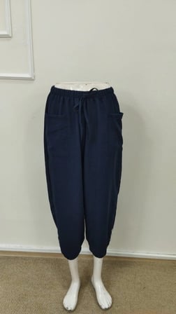 Kadın Beli Lastikli Bağcıklı Düğme Detaylı Pantolon