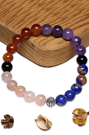 Sertifikalı Balık Burcu Doğal Taş Bileklik - Gümüş Aparatlı