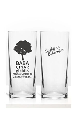 Babaya Özel 2 Li Rakı Ve Meşrubat Bardağı