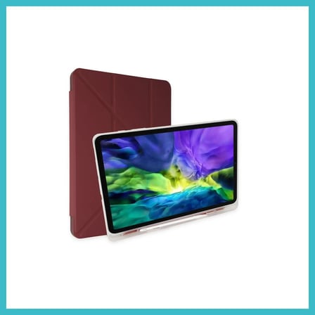 DEFNE STORE iPad 10.2 (8.nesil) Kılıf Kalemlikli Mars Tablet Kılıfı - Mürdüm DFNBEZ