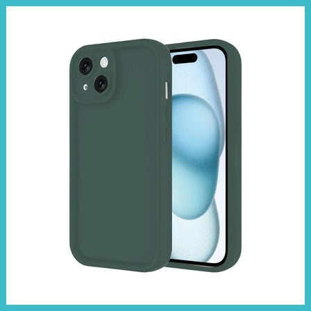 DEFNE STORE iPhone 14 Uyumlu Kılıf Viera Silikon - Koyu Yeşil DFNBEZ