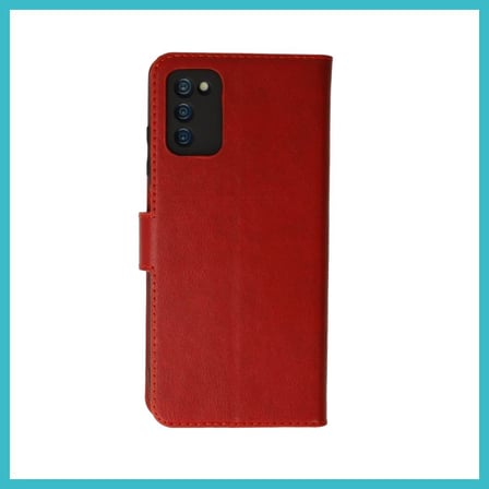 DEFNE STORE Samsung Galaxy A03s Trend S Plus Kapaklı Kılıf - Kırmızı DFNBEZ