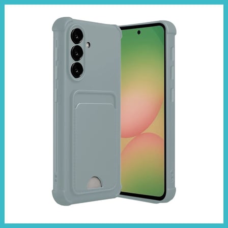 DEFNE STORE Samsung Galaxy A36 Kılıf Kelvin Kartvizitli Silikon - Açık Yeşil DFNBEZ