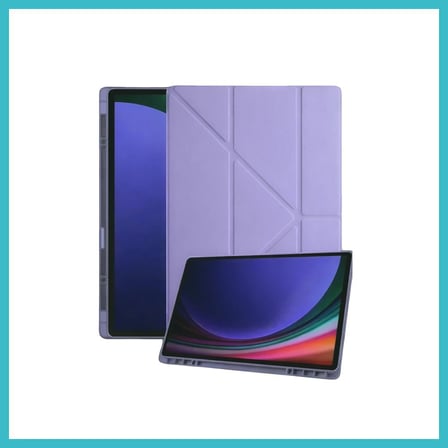 DEFNE STORE Samsung Galaxy Tab A11 Plus Kalemlikli Mars Tablet Kılıfı - Lila DFNBEZ
