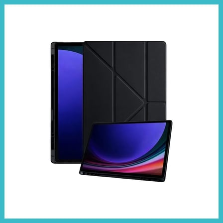 DEFNE STORE Samsung Galaxy Tab A11 Plus Kalemlikli Mars Tablet Kılıfı - Siyah DFNBEZ