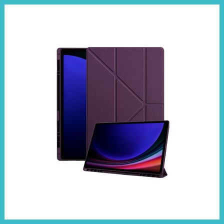 DEFNE STORE Samsung Galaxy X930 Tab S11 Ultra 14.6 Kalemlikli Mars Tablet Kılıfı - Mürdüm DFNBEZ