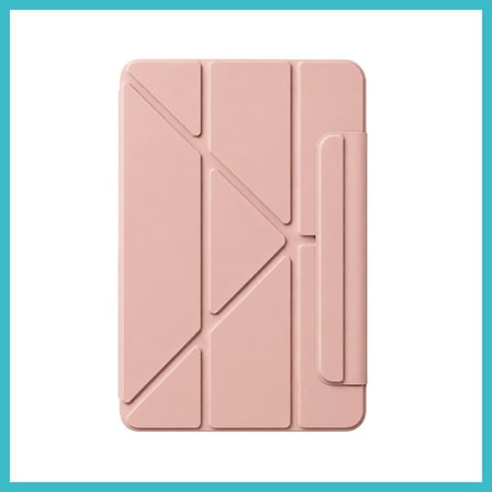 DEFNE STORE iPad 2025 10.9 10.Nesil (A16) Edz Manyetik Standlı Tablet Kılıfı - Rose Gold DFNBEZ