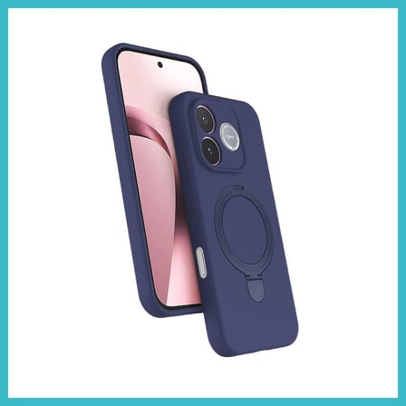 DEFNE STORE Huawei Honor 600 Lite Regal Magsafe Standlı Kapak - Lacivert DFNBEZ
