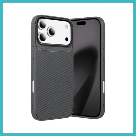 Defne Store İphone 18 Pro Uyumlu Auto Focus Karbon Kapak - Gri Dfnbez