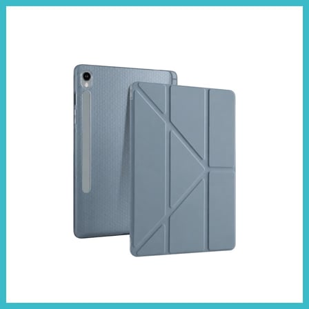 DEFNE STORE Samsung Galaxy Tab S10 FE Plus 13.1 Kalemlikli Mars Tablet Kılıfı - Koyu Gri DFNBEZ