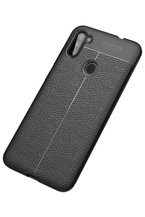 DEFNE STORE Samsung Galaxy A11 Uyumlu Kılıf Auto Focus Kapak - Siyah DFNBEZ