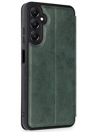 DEFNE STORE Samsung Galaxy A35 5G Uyumlu Kılıf Flip Cover - Koyu Yeşil DFNBEZ