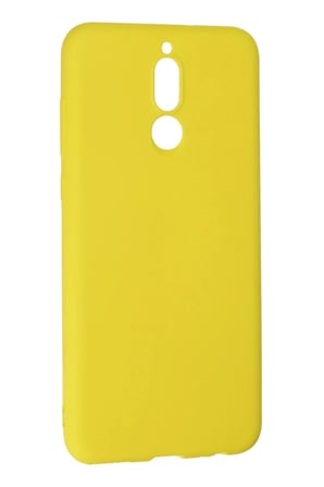 DEFNE STORE Huawei Mate 10 Lite Uyumlu Kılıf Nano içi Kadife Silikon - Sarı DFNBEZ