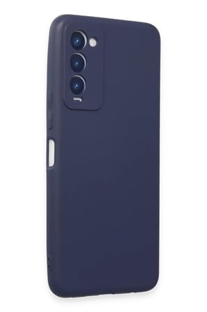 DEFNE STORE Tecno Camon 18 Uyumlu Kılıf First Silikon - Lacivert DFNBEZ