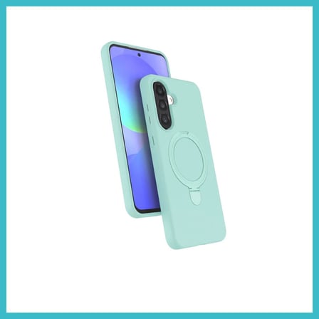 DEFNE STORE Samsung Galaxy A36 Uyumlu Regal Magsafe Standlı Kapak - Su Yeşili DFNBEZ