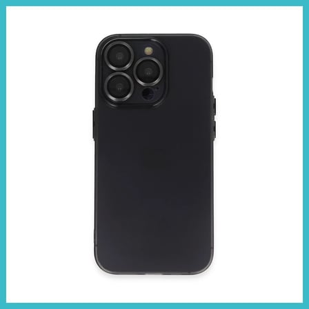 DEFNE STORE iPhone 13 Pro Max Uyumlu Kılıf Luko Lens Silikon - Siyah DFNBEZ