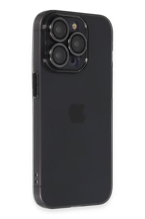 DEFNE STORE iPhone 13 Pro Max Uyumlu Kılıf Luko Lens Silikon - Siyah DFNBEZ