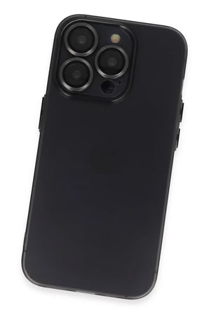 DEFNE STORE iPhone 13 Pro Max Uyumlu Kılıf Luko Lens Silikon - Siyah DFNBEZ
