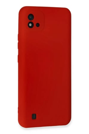 DEFNE STORE Realme C11 2021 Uyumlu Kılıf Nano içi Kadife Silikon - Kırmızı DFNBEZ