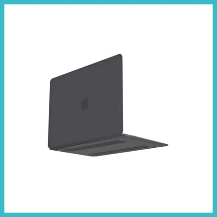 DEFNE STORE Macbook Pro 14.2 2021 Macbook Buzlu Kapak - Füme DFNBEZ