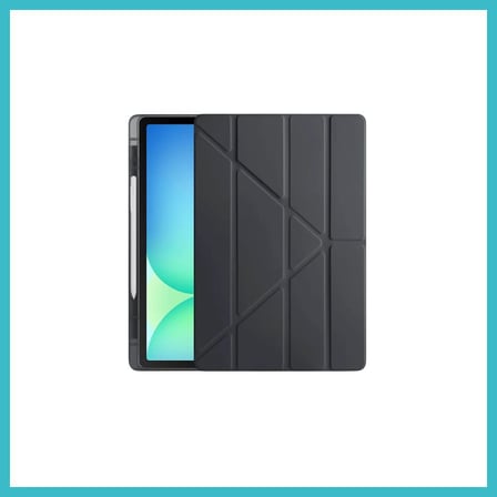 DEFNE STORE iPad Pro 11 (2024) Kılıf Kalemlikli Hugo Tablet Kılıfı - Siyah DFNBEZ