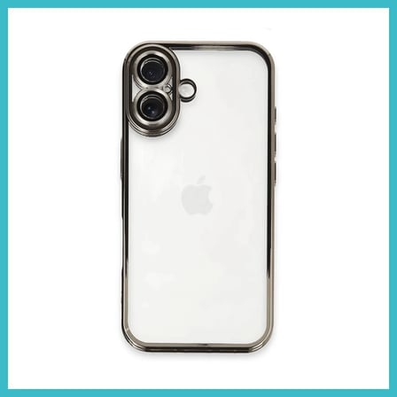 DEFNE STORE iPhone 16 Uyumlu Kılıf Lensli Silikon - Titanyum Gri DFNBEZ