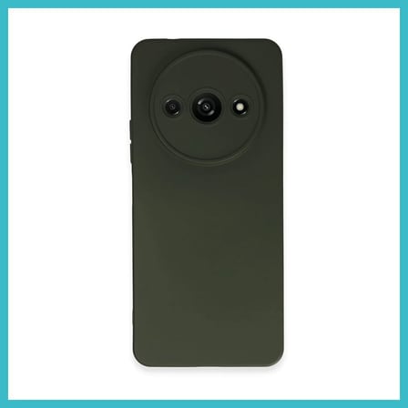 DEFNE STORE Redmi A3 4G Uyumlu Kılıf Nano içi Kadife Silikon - Koyu Yeşil DFNBEZ
