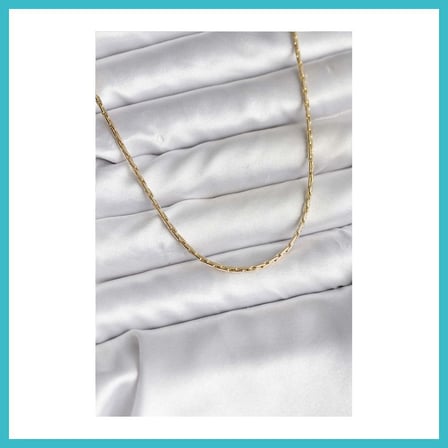 DEFNE STORE 14K Gold Renk Kaplama İnce Zincir Model CM Kadın Kolye DFNBEZ