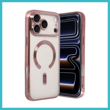 DEFNE STORE iPhone 17 Pro Max Uyumlu Kross Magneticsafe Kapak - Rose DFNBEZ
