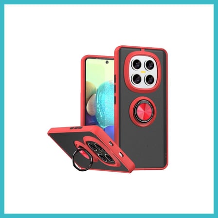 DEFNE STORE Redmi Note 15 Pro 5G Uyumlu Montreal Yüzüklü Silikon Kapak - Kırmızı DFNBEZ