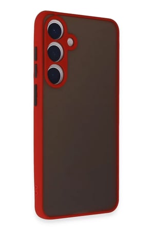 DEFNE STORE Samsung Galaxy S24 Uyumlu Kılıf Montreal Silikon Kapak - Kırmızı DFNBEZ