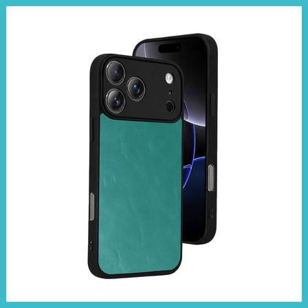DEFNE STORE iPhone 17 Pro Max Uyumlu Aras Deri Kapak - Açık Yeşil DFNBEZ