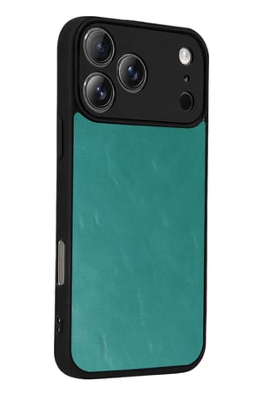 DEFNE STORE iPhone 17 Pro Max Uyumlu Aras Deri Kapak - Açık Yeşil DFNBEZ