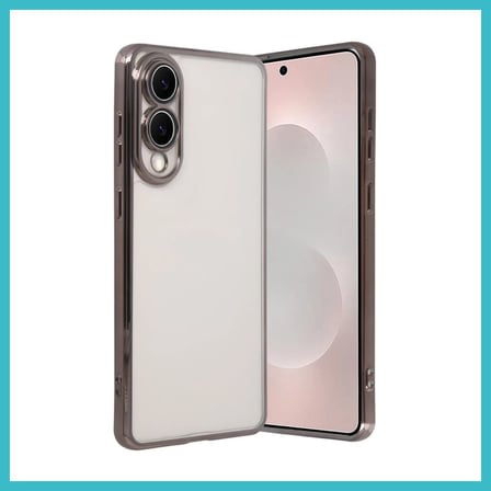 DEFNE STORE Samsung Galaxy S25 Uyumlu Edge Lensli Silikon - Titan Gri DFNBEZ