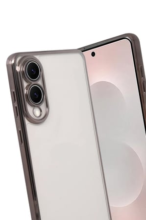 DEFNE STORE Samsung Galaxy S25 Uyumlu Edge Lensli Silikon - Titan Gri DFNBEZ