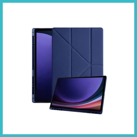 DEFNE STORE Galaxy Tab A11 Kalemlikli Mars Tablet Kılıfı - Lacivert DFNBEZ