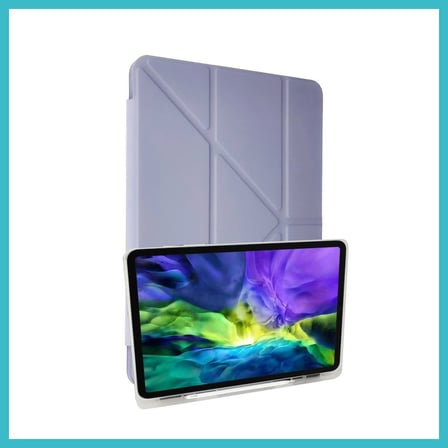 DEFNE STORE iPad 10.2 (8.nesil) Kılıf Kalemlikli Mars Tablet Kılıfı - Lila DFNBEZ