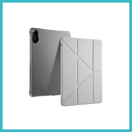 DEFNE STORE Redmi Pad 2 Kalemlikli Mars Tablet Kılıfı - Gri DFNBEZ