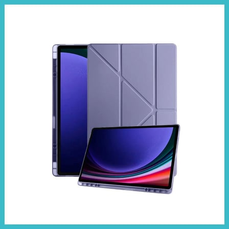 DEFNE STORE Galaxy Tab A11 Plus Kalemlikli Mars Tablet Kılıfı - Lavender DFNBEZ