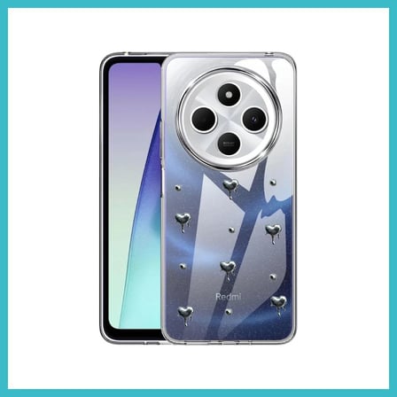 DEFNE STORE Redmi 14C Uyumlu Fiyonk Desenli Kapak - Desen 1 DFNBEZ