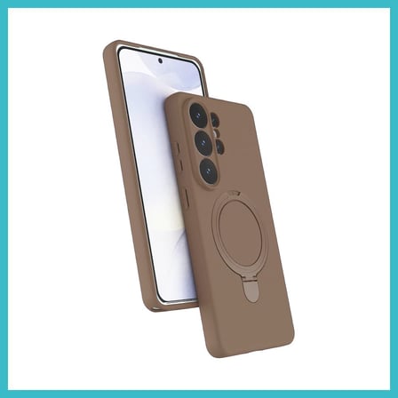 DEFNE STORE Samsung Galaxy S26 Ultra Uyumlu Regal Magsafe Standlı Kapak - Çöl Titanyum DFNBEZ