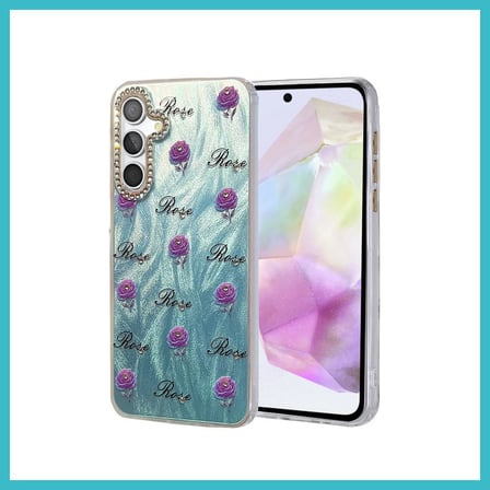 DEFNE STORE Samsung Galaxy A35 5G Uyumlu Kılıf Blade Aynalı Desenli Kapak - Desen 9 DFNBEZ