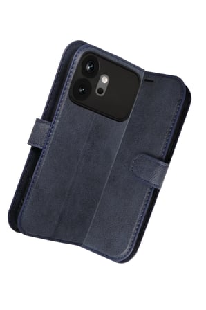 DEFNE STORE Huawei Honor 600 Uyumlu Trend S Plus Kapaklı Kılıf - Lacivert DFNBEZ