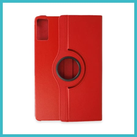 DEFNE STORE Redmi Pad SE Uyumlu Kılıf 360 Tablet Deri Kılıf - Kırmızı DFNBEZ