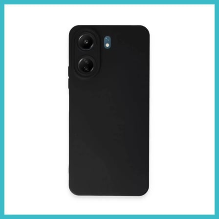 DEFNE STORE Redmi 13C Uyumlu Kılıf Nano içi Kadife Silikon - Siyah DFNBEZ
