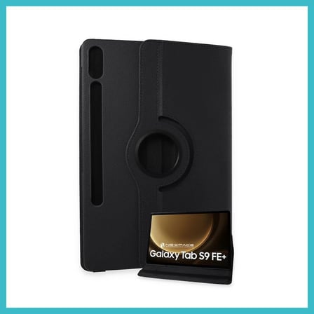 DEFNE STORE Samsung Galaxy X610 Tab S9 FE Plus 12.4 Kılıf 360 Tablet Deri Kılıf - Siyah DFNBEZ